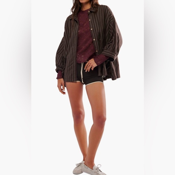 Free People Fitted Long Sleeve Semisheer Lace Top - Picture 4 of 4